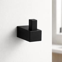 Gancho de Banheiro Preto Fosco Resistente à Umidade, Fixação Firme e Design Moderno Linha Paris Black WESTING by BSMIX