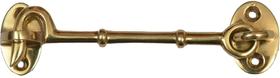 Gancho de cabine A29 Iron Eye Latch em latão polido 12 cm