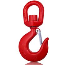 Gancho de elevação giratório WENHUALI de 5 toneladas pesado, gancho giratório redondo com trava de segurança, liga de aço de alta qualidade resistente à corrosão para correntes de elevação, fábrica de transporte portuário 1T 2T 3T 5T Gancho de elevação giratório WENHUALI de 5 toneladas pesado, gancho giratório redondo com trava de segurança, liga de aço de alta qualidade resistente à corrosão para correntes de elevação, fábrica de transporte portuário 1T 2T 3T 5T