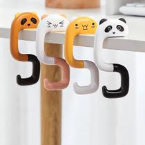 Gancho De Mesa Porta Bolsa Dobrável Animais Fofos Para Pendurar Clipes Antiderrapantes