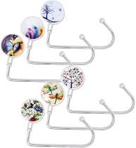 Gancho De Mesa Porta Bolsa Dobrável Flores Para Pendurar Grampo De Escrivaninha Bolsa