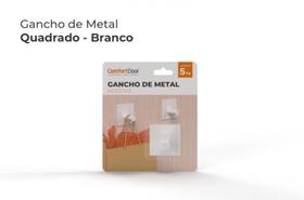 Gancho De Metal Adesivo Suporta 5Kg Comfortdoor Branco