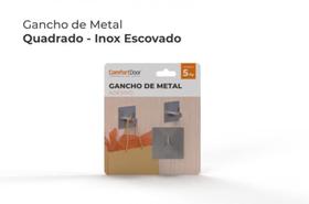 Gancho De Metal Adesivo Suporta 5Kg Comfortdoor Inox