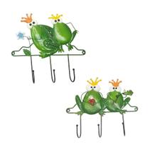 Gancho de Metal Duplo Para Bolsa Chapeu Bone Enfeite Casal Sapo Pendura 2 Unid (pt-c-i)