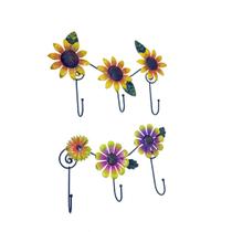 Gancho de Metal Flor Triplo Para Chapeu Bolsa Bone Enfeite Pendura Sortido Com 2 Unid (pt-c-e)