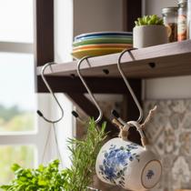 Gancho de Metal Multiuso Kit 4 Unidades Resistente para Organização Doméstica