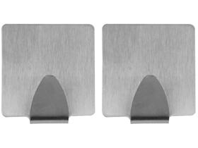 Gancho de Parede Adesivo Inox Western Home CB-17 2 Unidades Gancho de Parede Adesivo Inox Western Home CB-17 2 Unidades