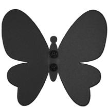 Gancho de Parede Borboleta Preta para Pendurar Roupas Bolsas Casacos Multiuso Luft Masutti