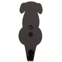 Gancho de Parede Cachorro 8cm Preto Pendurar Casacos Chapéus Bolsas Luft Masutti