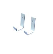 Gancho De Parede De Ferro Estilo Industrial 4x7cm Branco 2pç