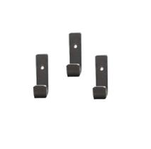 Gancho De Parede De Ferro Estilo Industrial 4x7cm Preto 3pç