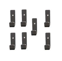 Gancho De Parede De Ferro Estilo Industrial 4x7cm Preto 7pçs Gancho De Parede De Ferro Estilo Industrial 4x7cm Preto 7pçs