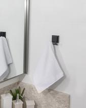 Gancho De Parede Duplo Com Ventosa Sem Furo Preto Fosco Suporte Toalha Roupa Gancho De Parede Duplo Com Ventosa Sem Furo Preto Fosco Suporte Toalha Roupa