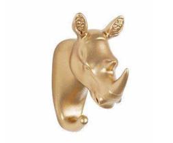 Gancho de parede hipopótamo dourado - MART