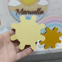 Gancho de Parede Infantil Sol - Pendurador Decorativo para Organização