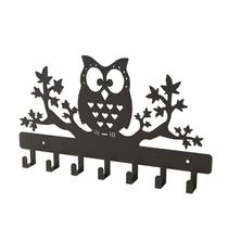 Gancho de parede: Iron Owl Shape, 10 ganchos para armazenamento doméstico Gancho de parede: Iron Owl Shape, 10 ganchos para armazenamento doméstico
