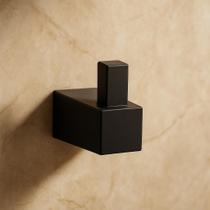 Gancho de Parede Preto Fosco Design Minimalista e Anticorrosão Ideal p/ Toalhas e Roupas WESTING by BSMIX Gancho de Parede Preto Fosco Design Minimalista e Anticorrosão Ideal p/ Toalhas e Roupas WESTING by BSMIX