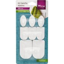 Gancho de Plástico autoadesivo 8 Peças Gancho de Plástico autoadesivo 8 Peças