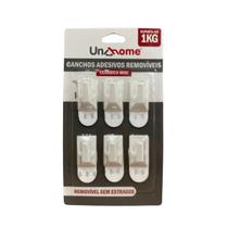 Gancho de plastico oval medio autoadesivo com 2 pcs 8x3x3cm Gancho de plastico oval medio autoadesivo com 2 pcs 8x3x3cm