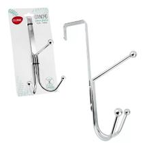 Gancho De Porta Cabide Triplo Organizador Metal Cromado Gancho De Porta Cabide Triplo Organizador Metal Cromado