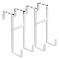 Gancho de Porta Dntorx 2 Unidades, Alta Resistência, Metal Branco