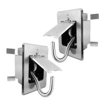 Gancho de rede para embutir em aço inox aliança