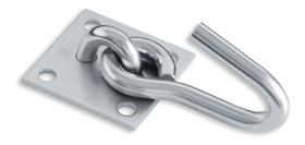 Gancho de rede parafusar linha leve chapa 6x6cm N-1 Forsul Prata Gancho de rede parafusar linha leve chapa 6x6cm N-1 Forsul Prata