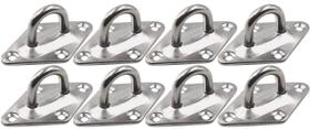 Gancho de teto Diamond Pad Eye Plate 304 em aço inoxidável, pacote com 8