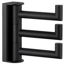 Gancho de toalha APluSee Swivel 304 em aço inoxidável preto fosco