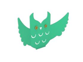 Gancho Decorativo Coruja Aço Verde 8X13 Cm Gancho Decorativo Coruja Aço Verde 8X13 Cm