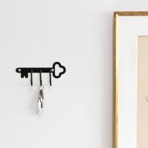 Gancho Decorativo de Parede Chave Elegante Preto Gancho Decorativo de Parede Chave Elegante Preto