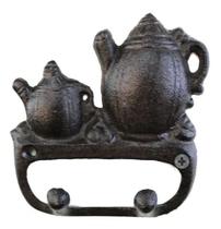 Gancho Decorativo De Parede Em Ferro Cabideiro Chaleira Bule