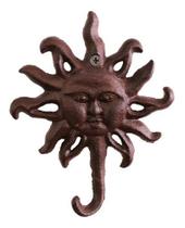 Gancho Decorativo De Parede Em Ferro - Deus Sol Maia Inca