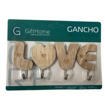 Gancho Decorativo LOVE - Metal e MDF - GAN-73