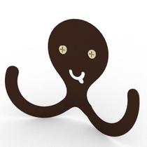 Gancho Decorativo Polvo Yum Aço Marrom 9X11 Cm Gancho Decorativo Polvo Yum Aço Marrom 9X11 Cm