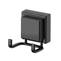 Gancho Duplo com Ventosa Multiuso para Banheiro Lavanderia Cozinha Preto Fosco Future Gancho Duplo com Ventosa Multiuso para Banheiro Lavanderia Cozinha Preto Fosco Future