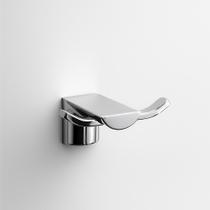 Gancho Duplo de Parede Inox Cromado Design Moderno e Anticorrosão Ideal p/ Toalhas e Roupas WESTING by BSMIX
