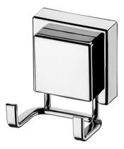 Gancho Duplo Multiuso Porta Toalha Ventosa Cromado Future Gancho Duplo Multiuso Porta Toalha Ventosa Cromado Future