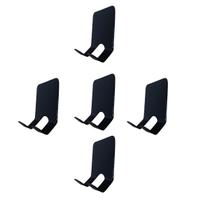 Gancho Duplo Organizador Adesivo Preto Cabideiro Parede 5und Gancho Duplo Organizador Adesivo Preto Cabideiro Parede 5und