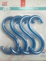 Gancho Em Acrílico 4 Peças Formato S Colorido