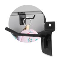 Gancho Expositor 10cm Preto para Painel Canaletado 30 Unidades