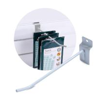Gancho Expositor 15cm Branco para Painel Canaletado 30 Unidades