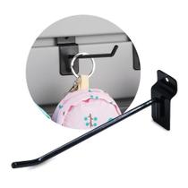 Gancho Expositor 15cm Preto para Painel Canaletado 100 Unidades