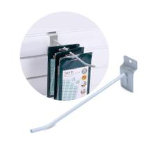 Gancho Expositor 20cm Branco para Painel Canaletado 30 Unidades