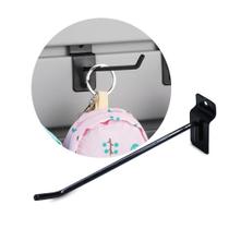 Gancho Expositor 20cm Preto para Painel Canaletado 30 Unidades