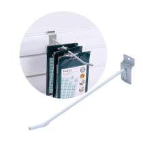 Gancho Expositor 30cm Branco para Painel Canaletado 30 Unidades