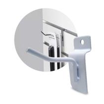 Gancho Expositor 5cm Branco para Painel Canaletado 30 Unidades