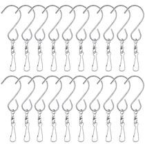 Gancho giratório Swivel Wind Chime Spinner, pacote com 8 unidades em aço inoxidável Gancho giratório Swivel Wind Chime Spinner, pacote com 8 unidades em aço inoxidável