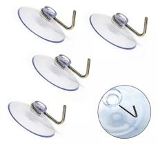 Gancho Inox com Ventosa 12 Unidades Sem Furo para Organizar Cozinha, Armário e Lavanderia