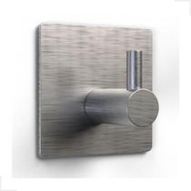 Gancho inox metal quadrado autoadesivo resistente